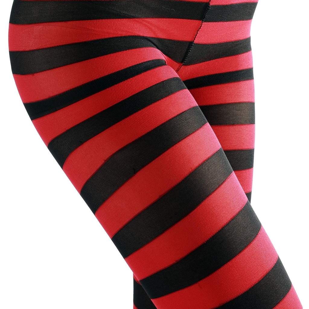 [AG10089/BR] Pantyhose Stripes â€“ Schwarz Rot