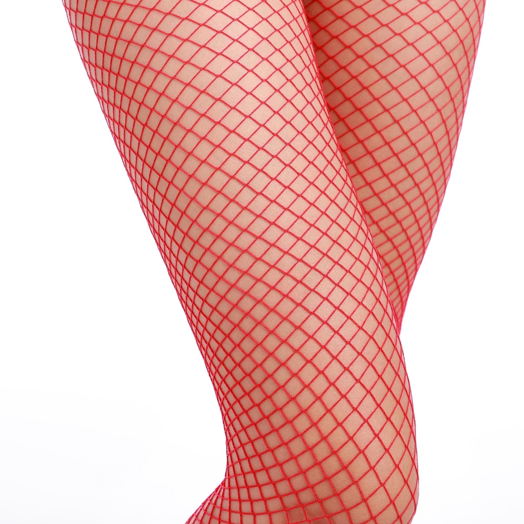 [AG10029/R] Pantyhose Medium Fishnet -  Rot