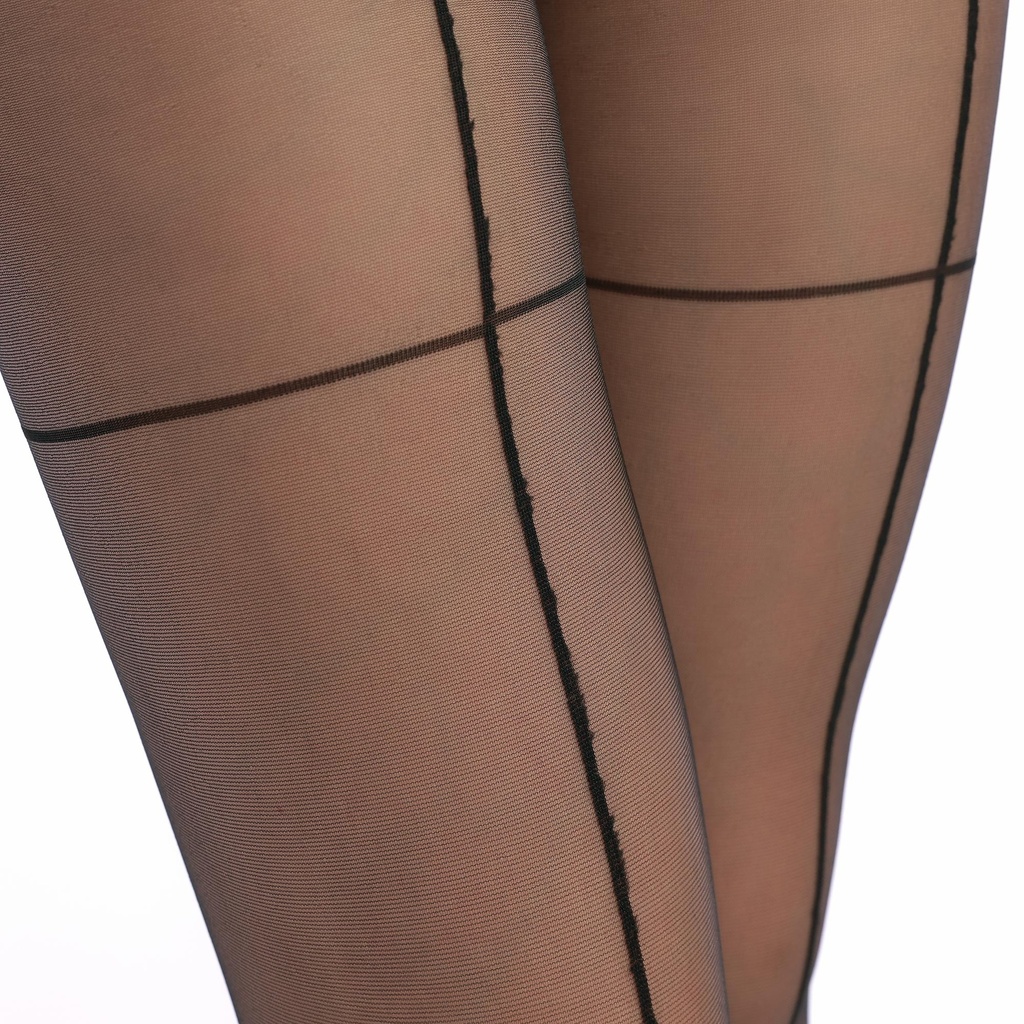 [AG10104/B] Pantyhose Cross Seam â€“ Schwarz