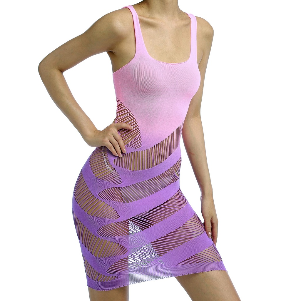 [AG10111/PP] Minikleid ??? - Pink Violett